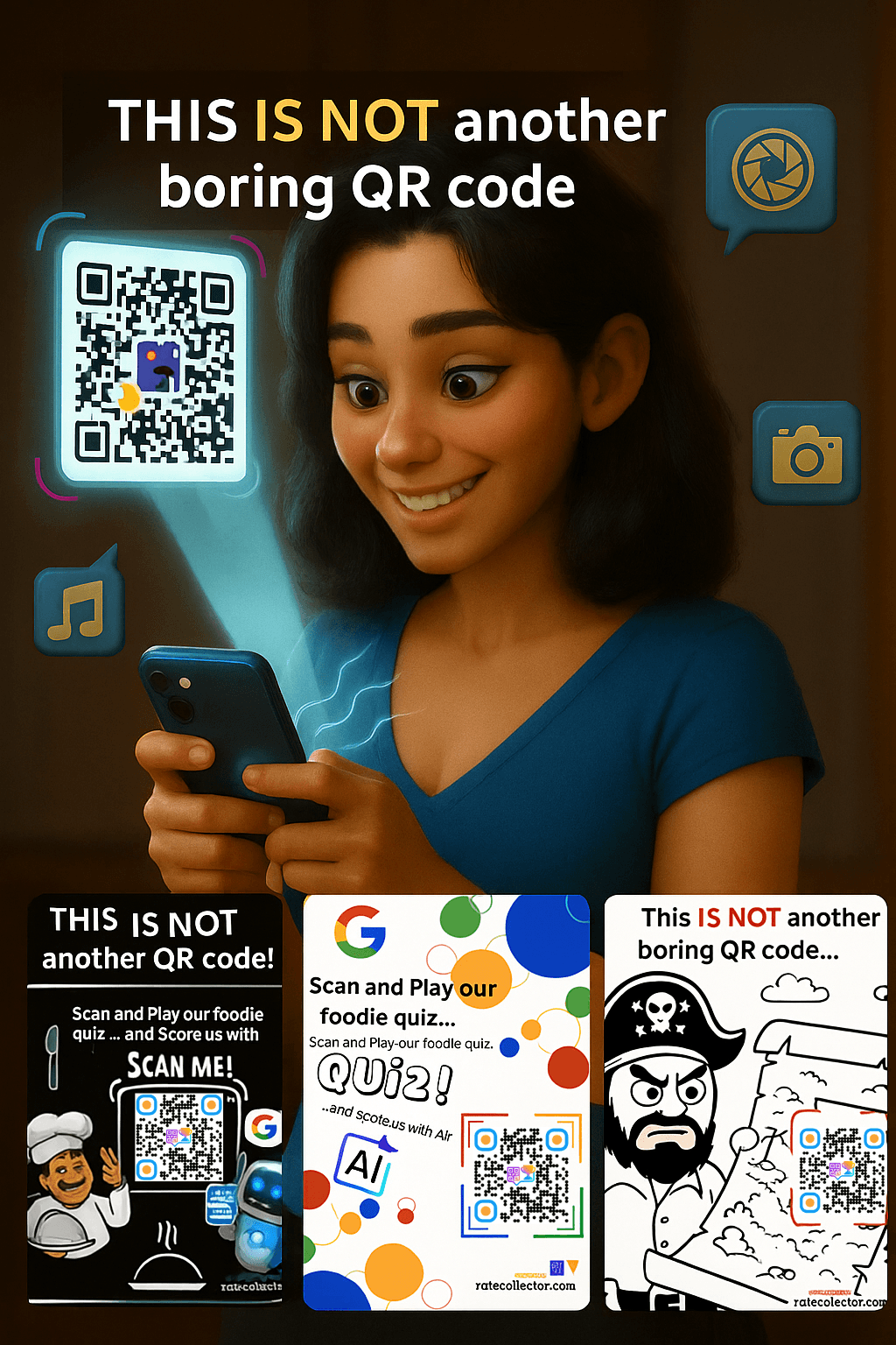 Customer scans intriguing QR code