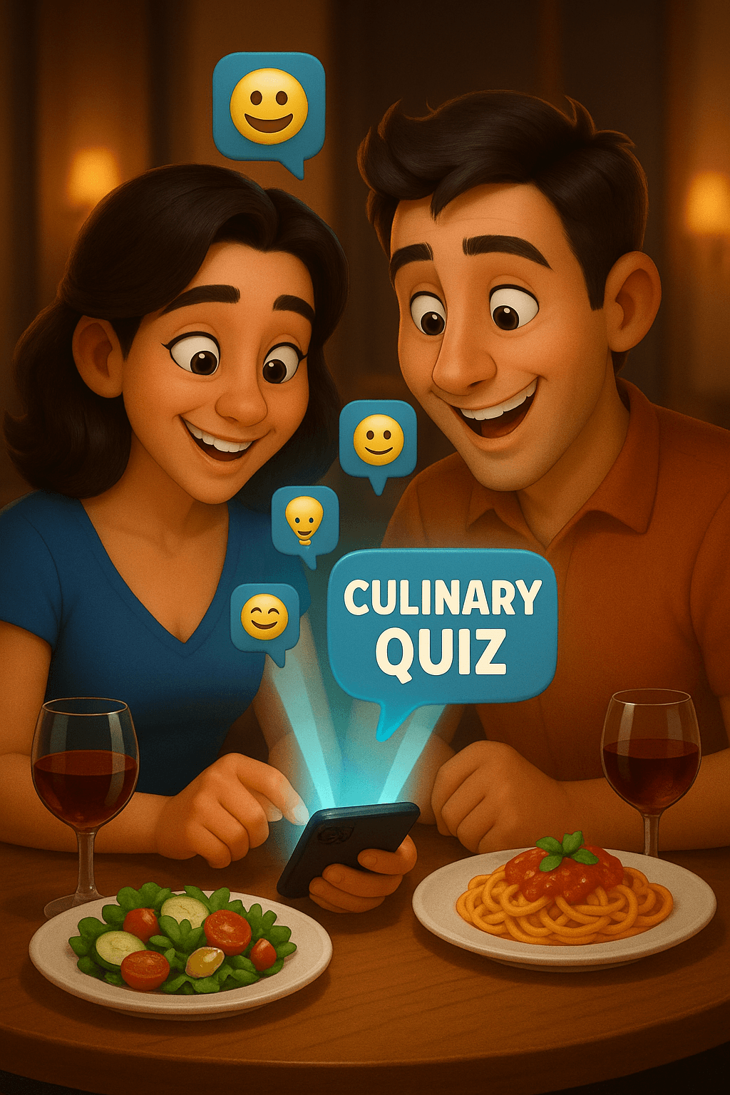 Customer plays a culinary quiz