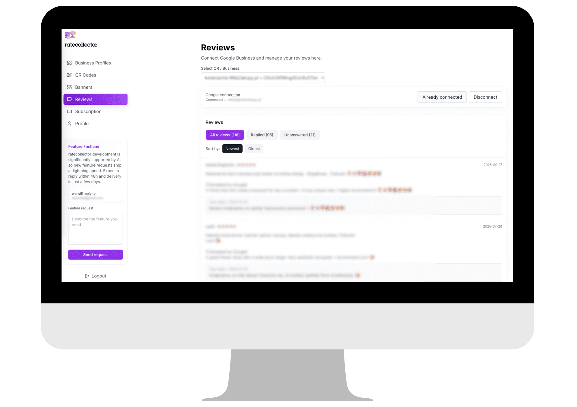 Google Business Integration screenshot